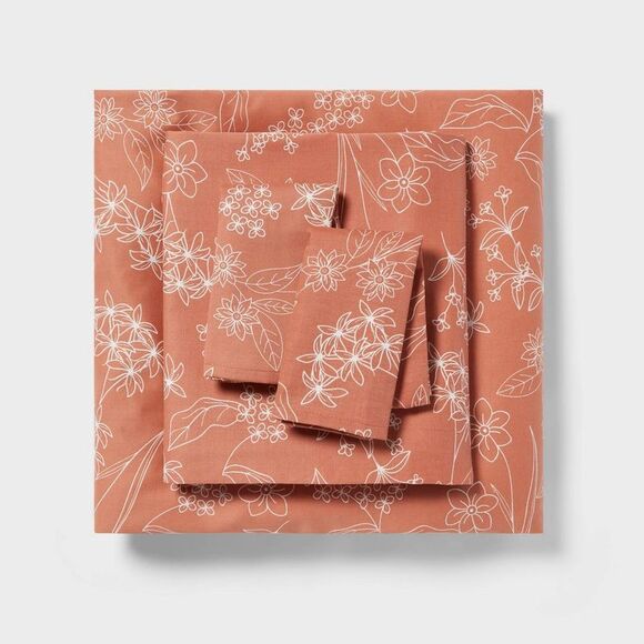 Room Essentials Other - Room Essentials - Full Easy Care Cotton Blend Sateen Sheet Set Rust  Rust